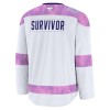 Miesten Pelipaita Custom Utah Hockey Club Fanatics Hockey Fights Cancer Practice Valkoinen